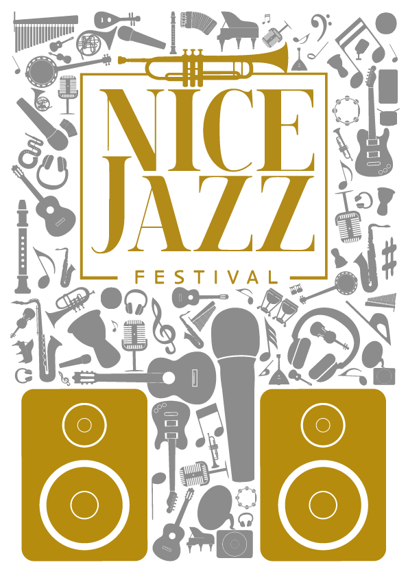 Design de prospectus pour le Nice Jazz Festival
